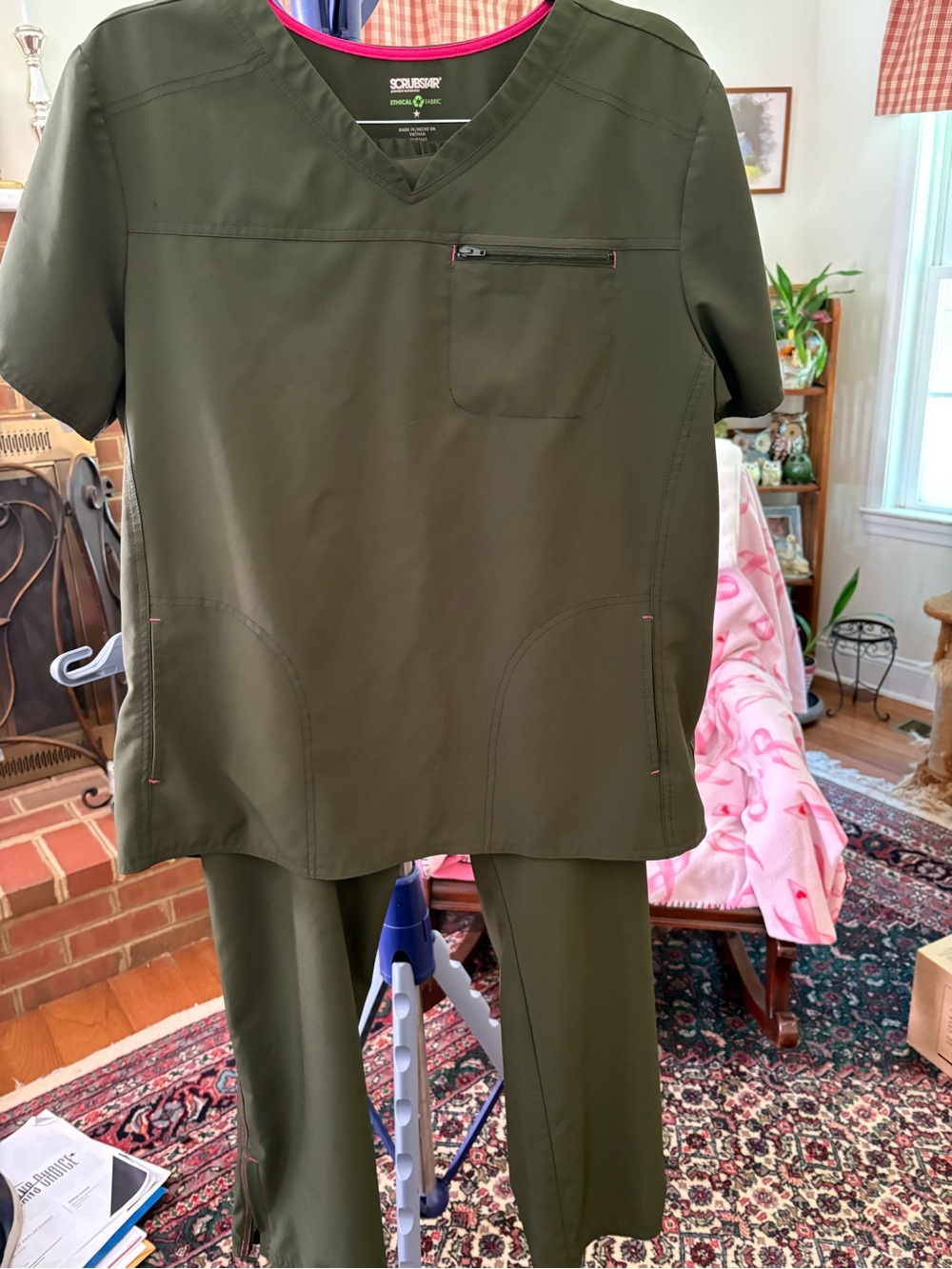 Olive Green ScrubStar Premium Scrub Set, XL